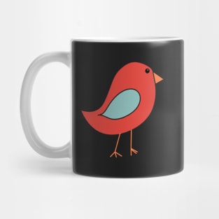 Little Orange and Aqua Bird | Cherie's Art(c)2021 Mug